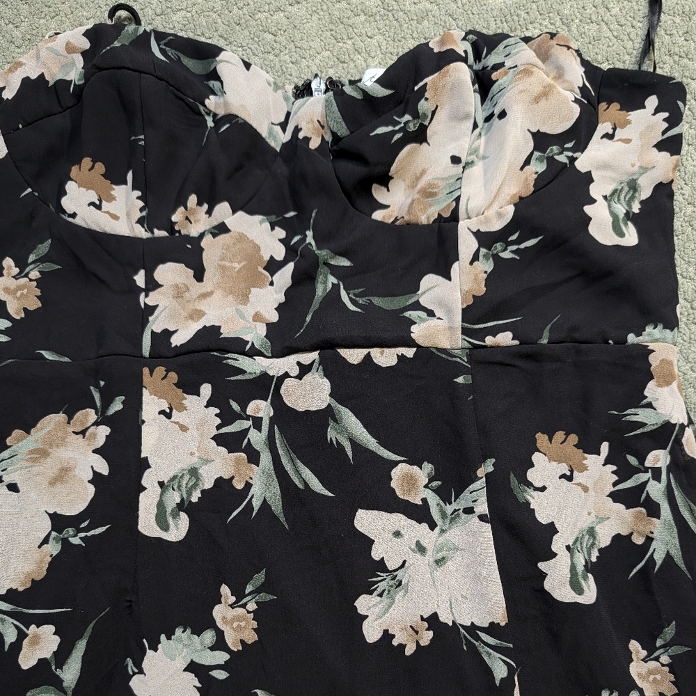 Petal & Pup Black Floral Midi Dress - Picture 10 of 16